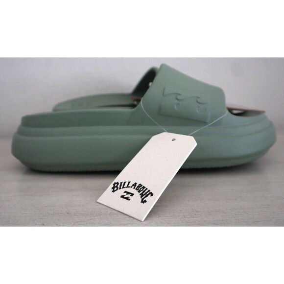 BILLABONG Women's Sz 10 Green Platform Cushion Slides Sandals - Picture 4 of 6